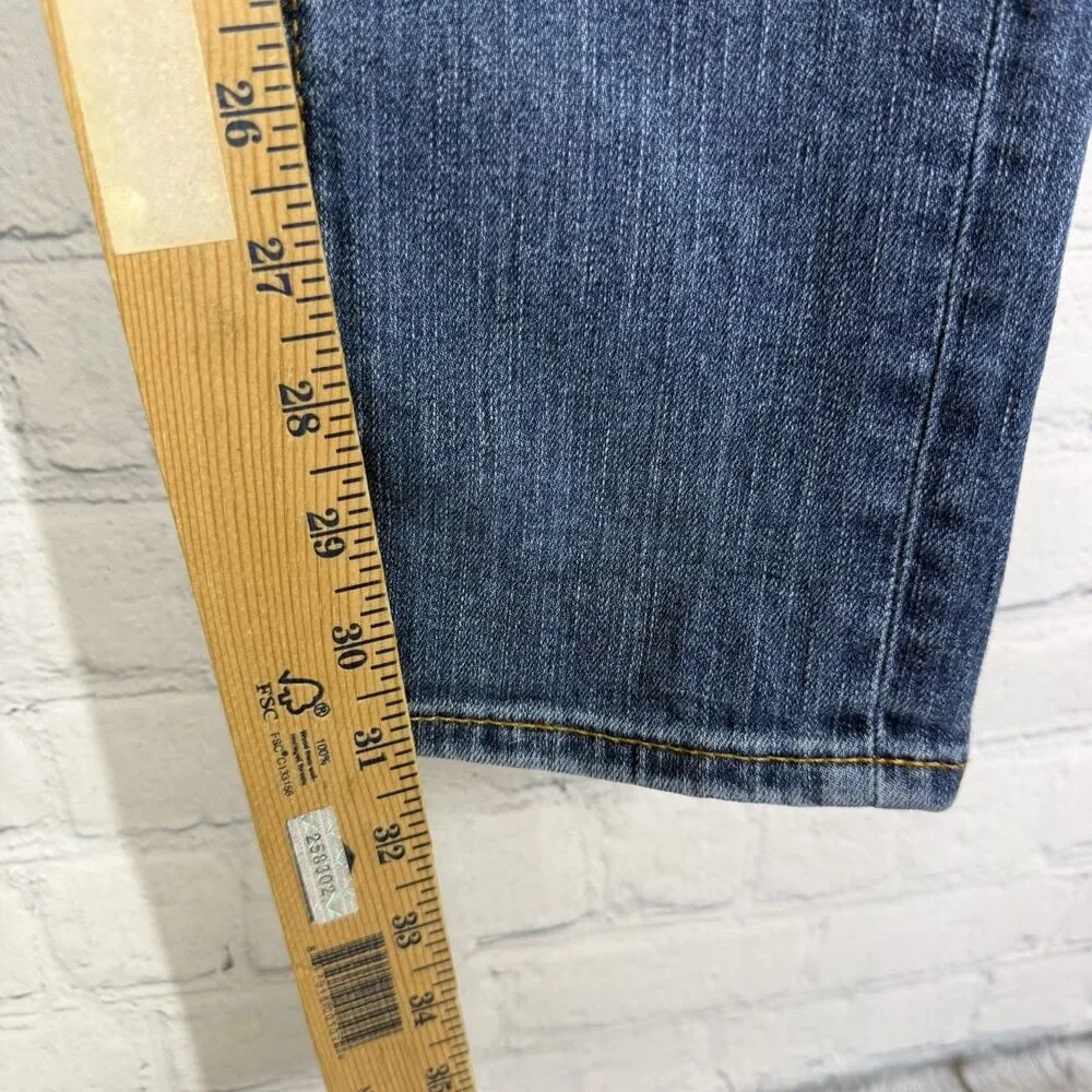 True Religion Rocco Mens 30 Made USA Distressed Slim Jeans Y2K Medium Wash Denim
